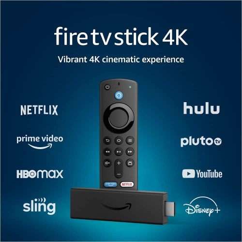 Amazon Fire TV Stick 4K, brilliant 4K streaming quality, TV and smart home controls