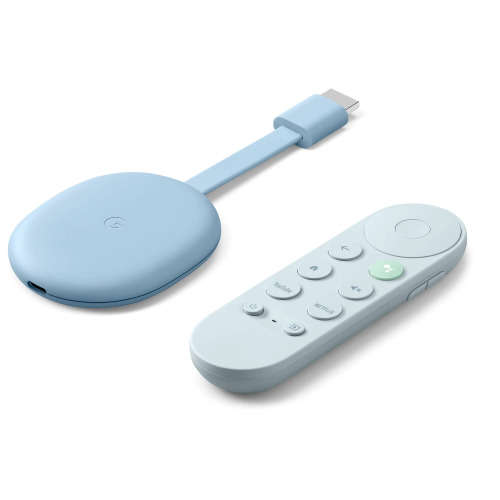 Chromecast with Google TV 4K - Sky (Blue)