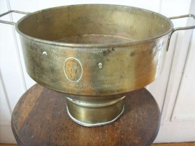 VINTAGE BRASS MILK CHURNER  super kitchenalia item