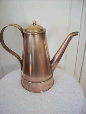 BRASS COFFEE KETTLE.