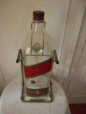 LARGE JOHNNIE  WALKER BOTTLE & STAND