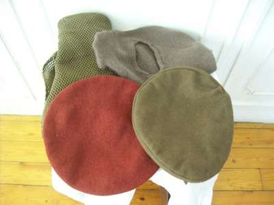 ARMY BERETS X 2.  1 SCARF AND 1 BALACAVA.