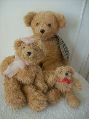 BEANIE BABY TEDDIES X 3.