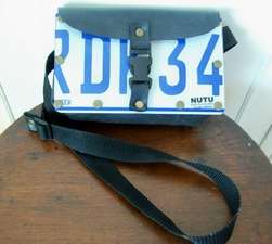 HAND BAG.  FUNKY. CAR NUMBER PLATES BACK & FRONT.