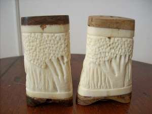 IVORY SALT & PEPPER SET.