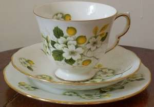 BONE CHINA 'QUEEN ANNE' TRIO.