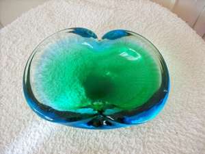 MURANO GLASS ASHTRAY.  LARGE.
