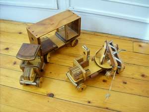 A ROBUST SET OF WOODEN TOYS