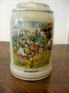 VINTAGE W. GERMAN BEER MUG. HANDMADE.