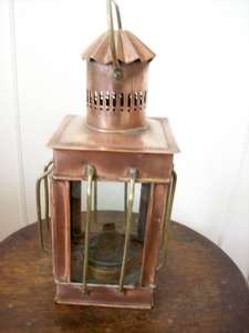 OLD COPPER OIL LANTERN (2)