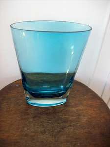 BLUE VASE - HEAVY BOTTOM.  PRETTY ITEM.