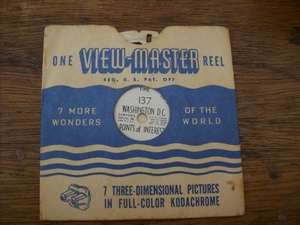 VIEW MASTER REEL.  WASHINGTON D.C. POINTS OF INTEREST.