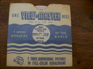 VIEW MASTER REEL.  SCENES AND PEOPLE OF SIAM.