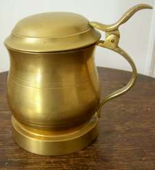 BRASS BEER MUG.