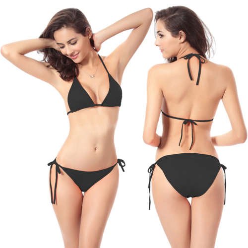THE BEST SEXY TIE UP STRING BIKINI AVAILABLE - BLACK