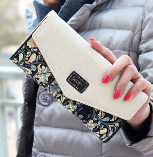 Womens Long Clutch Wallet with Paisley design - 2016 Fashion Item