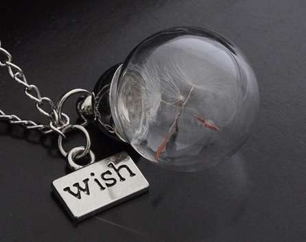 JEWELRY MAGICAL MAKE A WISH GLASS PENDANT - LET YOUR WISHES COME TRUE! FACEBOOK PROMO SALE