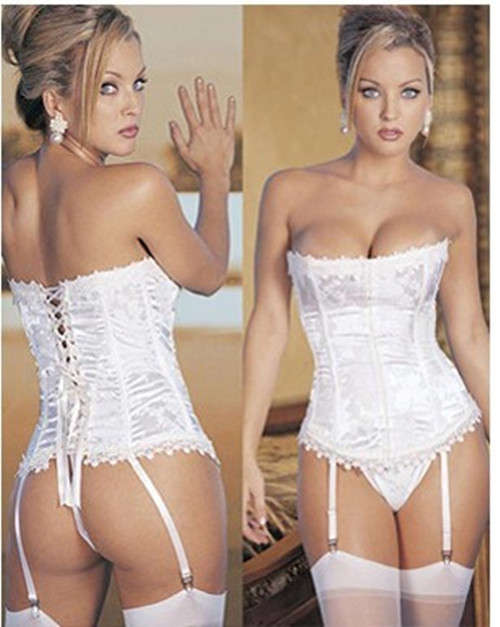 Sexy Lady Boned Bustier Corset Outfit WEDDING OR CASUAL -  Please read sizing