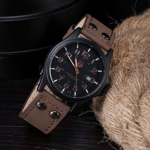 Men Watches Military Sport Analog Quartz Date Wrist Watch