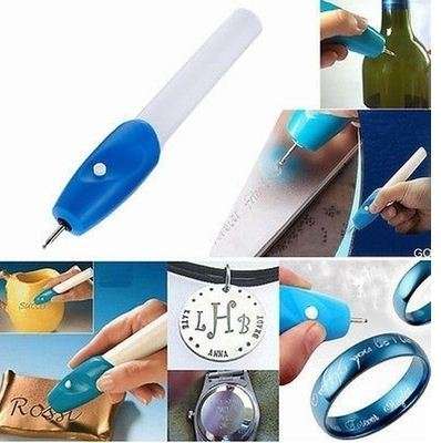 Electric Engraving Pen Jewelry Engrave Pen DIY Wood Glass Metal Engraver Pen Carve Engraving Tool (C