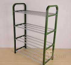 GREEN 4 LAYER SHOE RACK