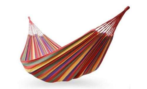 Portable Cotton Rope Outdoor Swing Fabric Camping Hanging Hammock