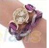 PURPLE, PLATED WATCH FOR SMALL WRISTS