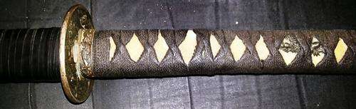 440 Stainless Steel Katana Samurai Sword with Black Braid Cord Handle 90,85cm