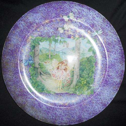 Purple Fairy Plate Hanging Wall Ornament