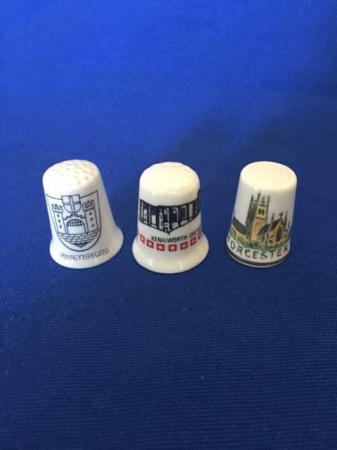 Fine Bone China Thimbles: Castles - Set of 3