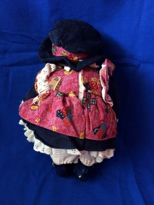 Vintage Porcelain Doll - Girl at a Desk