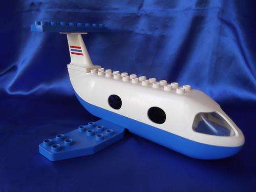 Children's Lego / Duplo Blue and White Plane Set
