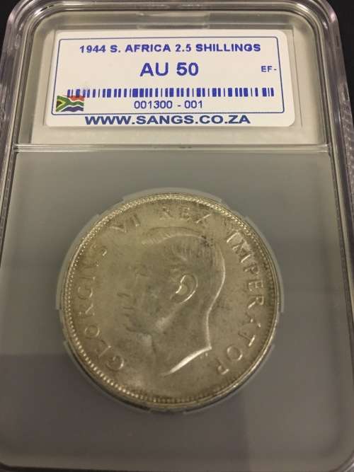 1944 2.5 Shilling (Half Crown) SANGS AU 50