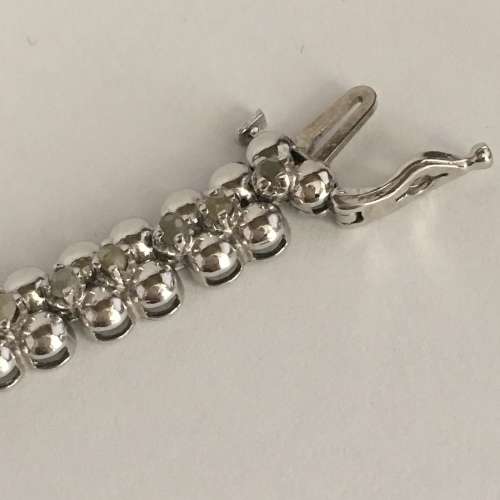 Unique Sterling Silver & Diamond Ladies Bracelet