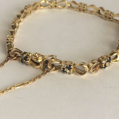 9kt Yellow Gold Ladies Diamond Bracelet