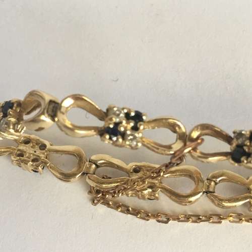 9kt Yellow Gold Ladies Diamond Bracelet