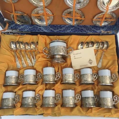 Stunning Italian .800 Coffee Set 12 Piece
