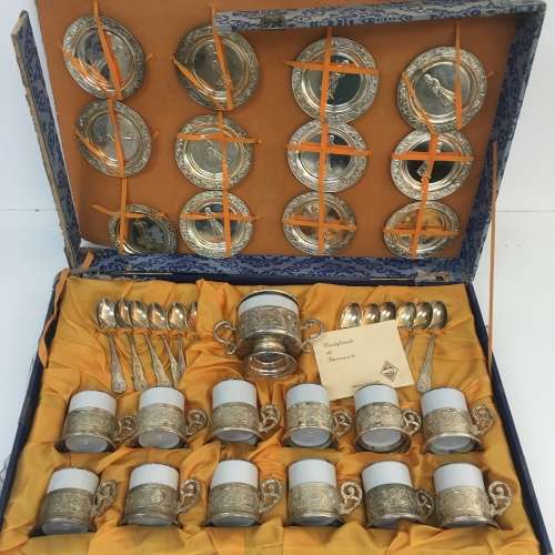 Stunning Italian .800 Coffee Set 12 Piece