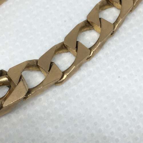 Square Link Mens Solid 9kt Gold Necklace