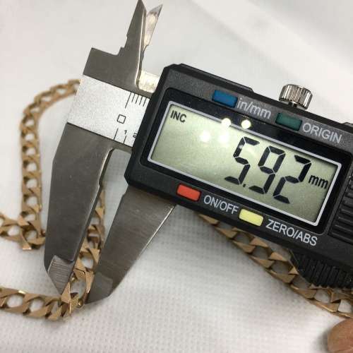 Square Link Mens Solid 9kt Gold Necklace