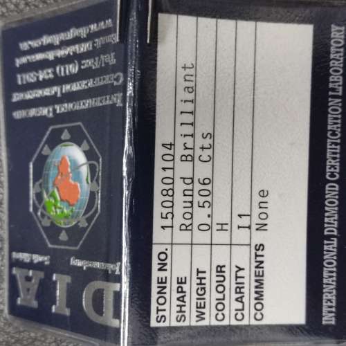 0.506 Ct Round Brilliant Natural Diamond