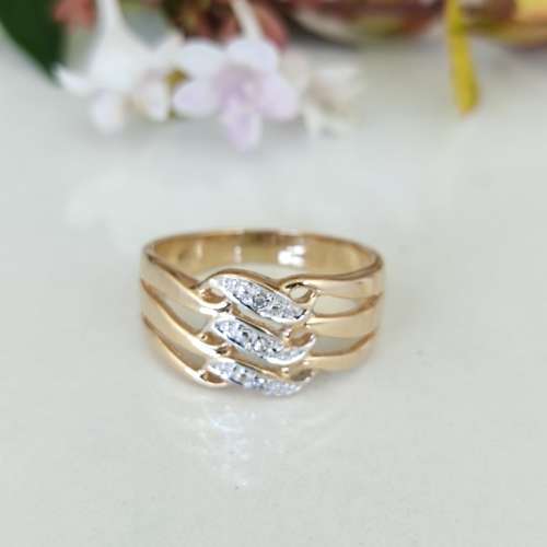 Beautiful Yellow Gold Ladies Ring #vc006