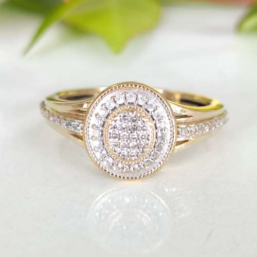 Yellow Gold Diamond Ring #1077