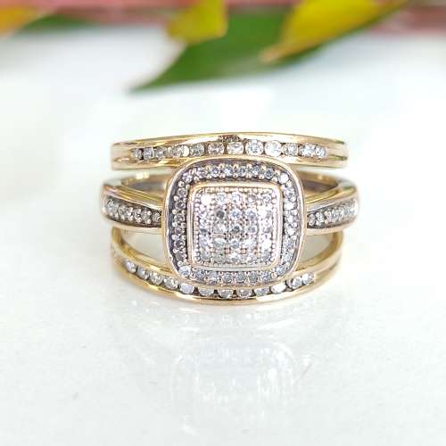 !!! Half Carat Diamonds and Gold Ring
