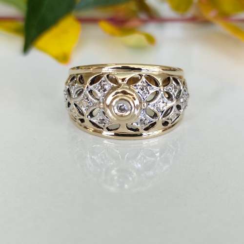 Yellow Gold Diamond Ring #1084