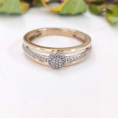 Rose Gold Diamonds Ring #1101