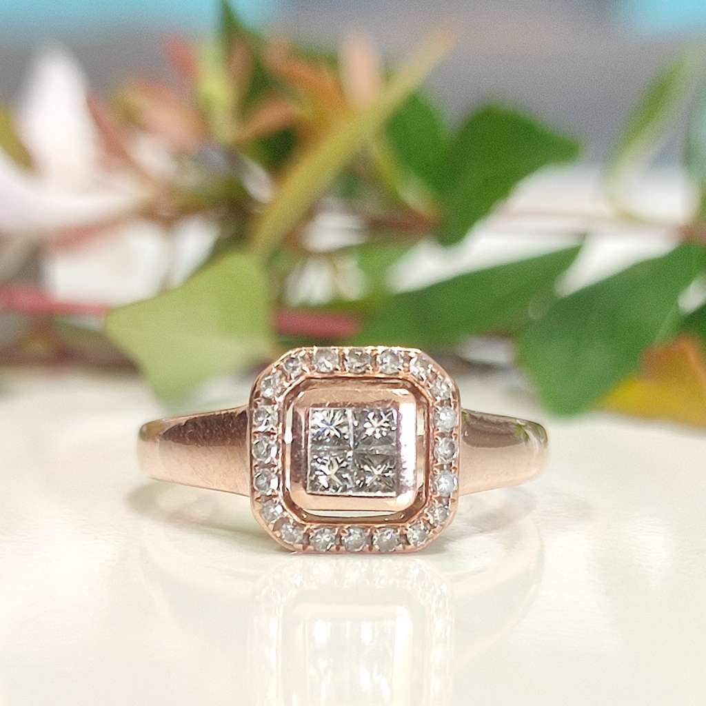 Rose Gold & Diamond Ring #1167