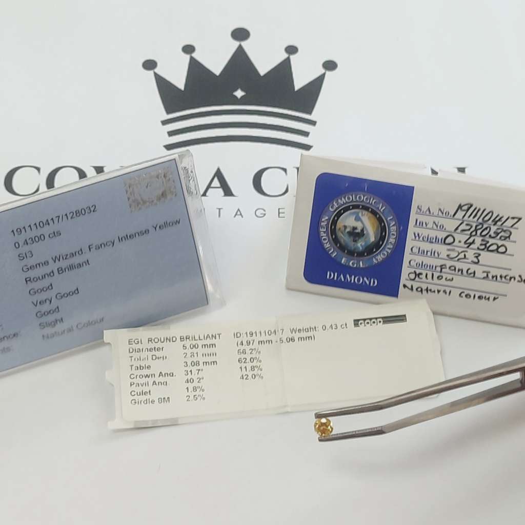 Certified Natural Diamond 0.4300ct Round Cut #ccd006