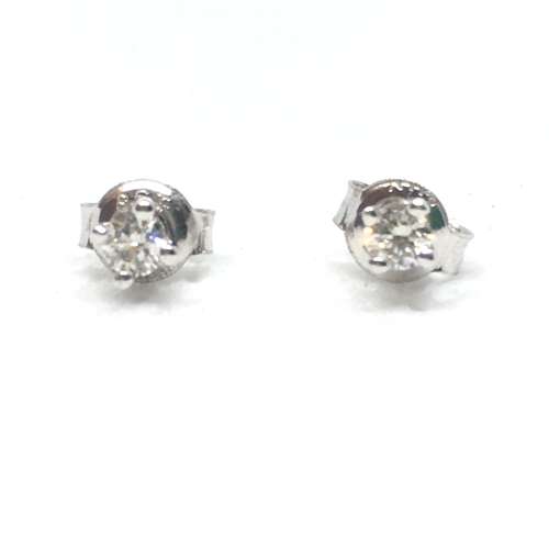 White Gold Natural Diamond Stud Earrings