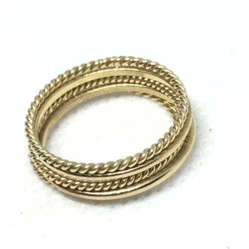 Yellow Gold Ladies Stack Ring Combo